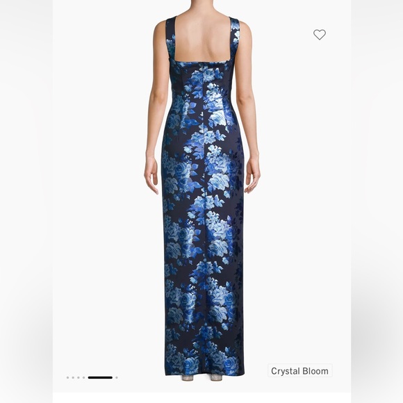 Black Halo metallic floral gown - Picture 3 of 8